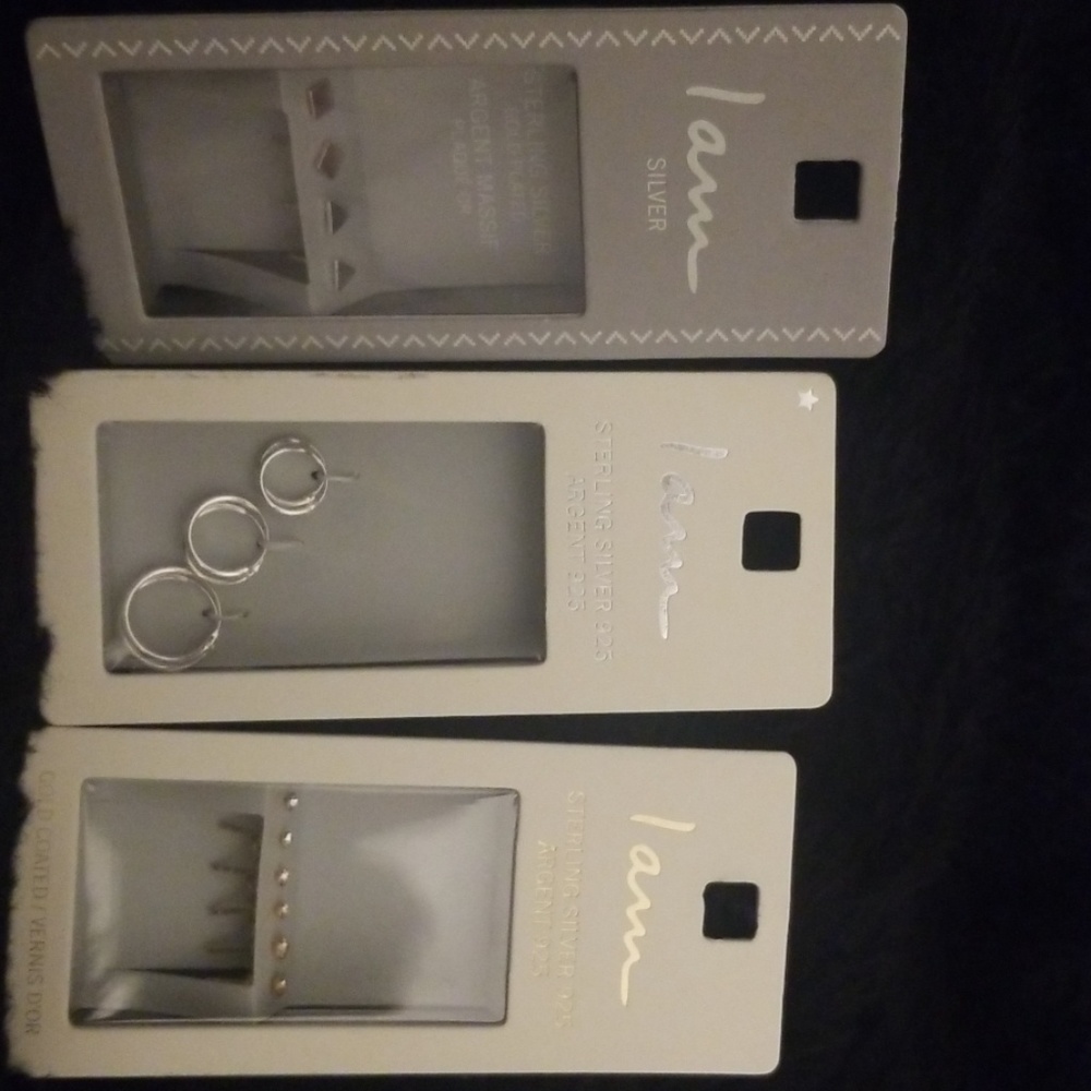 Studs sterling silver 925/Argent 925/925 Goldplate